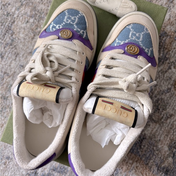 Gucci Shoes - Gucci Screener Sneaker with Light GG Lame